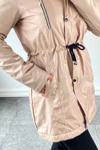 Stone Hood Neck Long Arm Coat