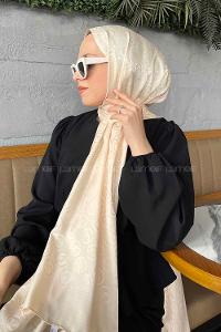 Lamelif LSY Desen Jakar Serisi Şal Ekru