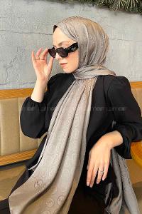 Lamelif LSY Desen Jakar Serisi Şal Füme