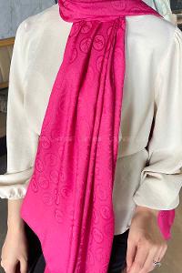 Lamelif LSY Desen Jakar Serisi Şal Fuşya