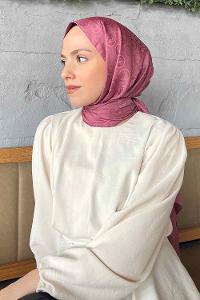 Lamelif LSY Desen Jakar Serisi Şal Gül Kurusu