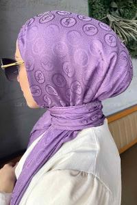 Lamelif LSY Desen Jakar Serisi Şal Lila