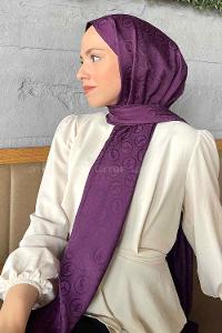 Lamelif LSY Desen Jakar Serisi Şal Mürdüm