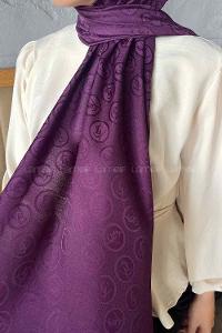 Lamelif LSY Desen Jakar Serisi Şal Mürdüm