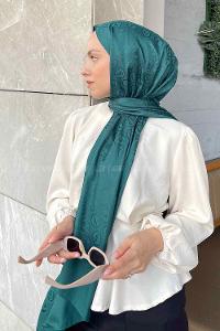 Oil Green Viscose Fabric Printed Shawl