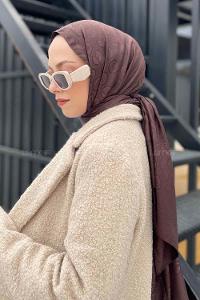 Lamelif LSY Desen Jakar Serisi Şal Acı Kahve