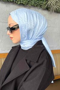 Lamelif LSY Desen Jakar Serisi Şal Bebe Mavi