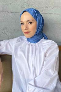 Indigo Viscose Fabric Printed Shawl