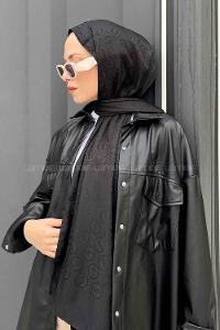 Lamelif LSY Desen Jakar Serisi Şal Siyah