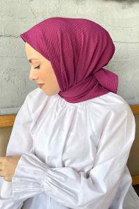 Light Purple Cotton Fabric Straight Shawl