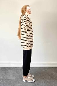 Black Crew Neck Long Arm Without Accessories Combed Fabric Elastic Trousers Suit