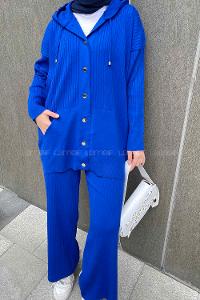 Saxe Hood Neck Long Arm Knitwear Comfortable Suit