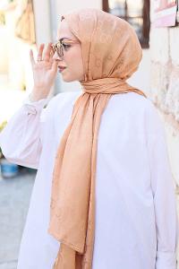 Lamelif G Desen Jakar Serisi Şal Camel