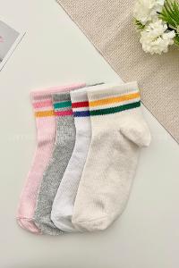 Lamelif 4lü Yarım Konç Çorap