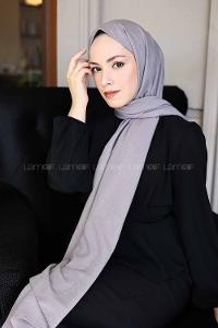 Lamelif Pamuk Caz Şal Koyu Gri