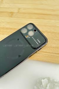 Lamelif iPhone 14 Pro Max Kamera Korumalı Telefon Kılıfı Siyah Renk