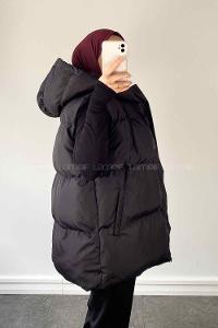 Black Hood Neck Zero Arm Cotton Unprinted Vest