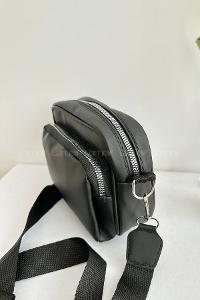 Black Buckle Skin Hand Bag Bag