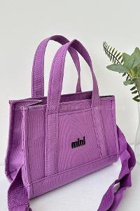 Lamelif Kanvas Mini Kadın Çanta Mor
