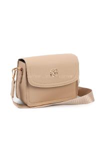 Lamelif Mini Kutu Kapaklı Çanta Vizonrengi