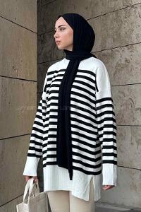 White Medium Crew Neck Long Arm Jumper