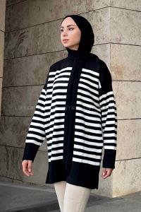 Black Medium Crew Neck Long Arm Jumper