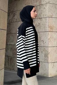 Black Medium Crew Neck Long Arm Jumper