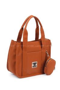 Tan Buckle Skin Hand Bag Bag
