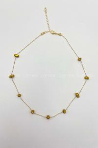 Lamelif Gold Taşlı Kolye