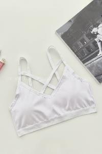 Lamelif Önü Çapraz Askılı Pedli Sporcu Sütyen