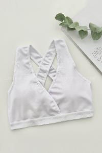 Lamelif Sırt Çapraz Askılı Pedli Sporcu Sütyen