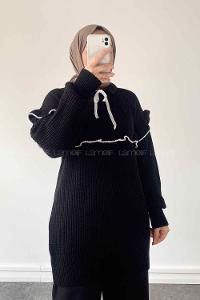 Black Turtle Neck Long Arm Jumper