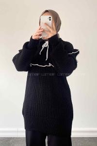 Black Turtle Neck Long Arm Jumper