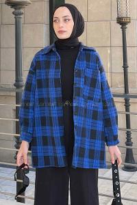 Saxe Shirt Collar Long Arm Cotton Fabric Printed Shirt