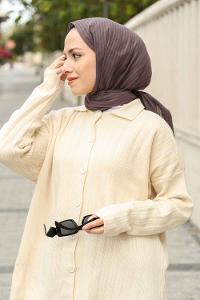 Lamelif Cotton Line Şal Antrasit