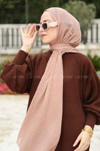 Lamelif Cotton Line Şal Camel