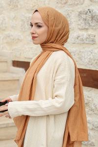 Gold Cotton Striped Shawl