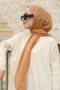 Gold Cotton Striped Shawl