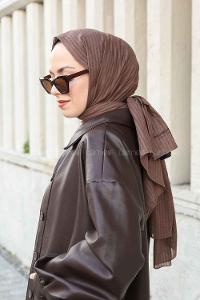 Lamelif Cotton Line Şal Kakao