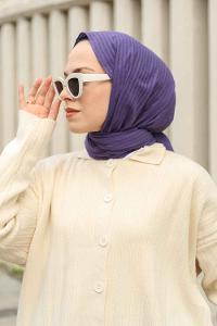 Lamelif Cotton Line Şal Lavanta