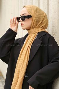 Lamelif Cotton Line Şal Sarı