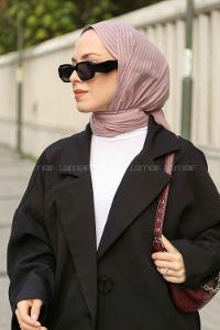 Soft Powder Cotton Striped Shawl