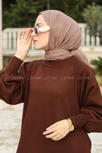Brown Cotton Striped Shawl