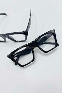 Lamelif Siyah-Şeffaf Cat Eye Güneş Gözlüğü