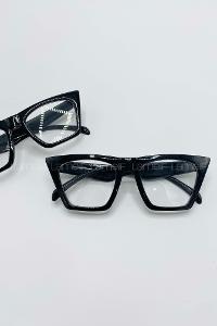 Lamelif Siyah-Şeffaf Cat Eye Güneş Gözlüğü