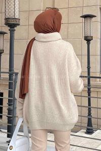 Lamelif Degaje Yaka Kazak Bej