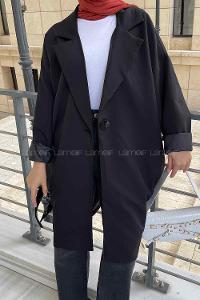 Lamelif Owen Düğme detaylı  Ceket Siyah