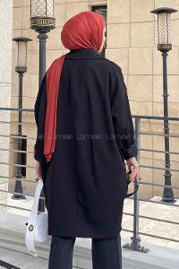 Lamelif Owen Düğme detaylı  Ceket Siyah