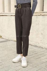 Anthracite Linen High Waist Linen Pants