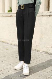 Black Linen High Waist Linen Pants